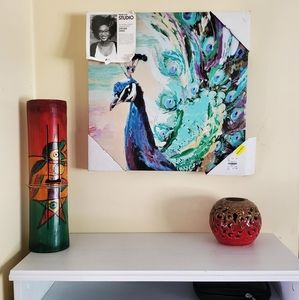 Peacock painting new with tag